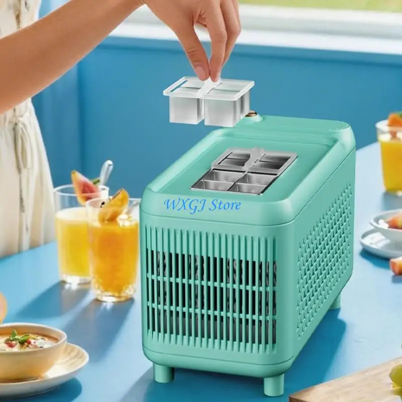 37JE Mini Ice Maker Machine for Road Trips, Camp Tables and Drink Service