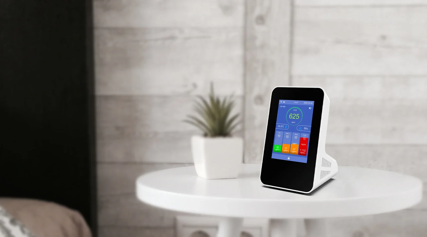 Indoor Air Quality Monitor IAQ CO2 Meter With WIFI and APP Data Chart  (PM1.0+ PM2.5+PM 10 +TVOC+CO2)