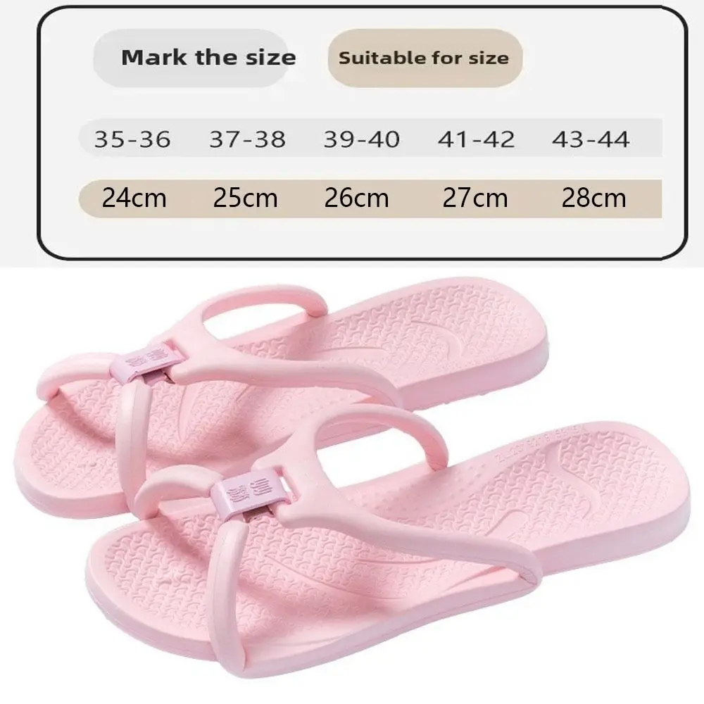 Flip Flops Portable Women Folding Slippers Non-slip Soft Slides EVA Shoes Flat Heels Comfortable Beach Flat Slippers Indoor