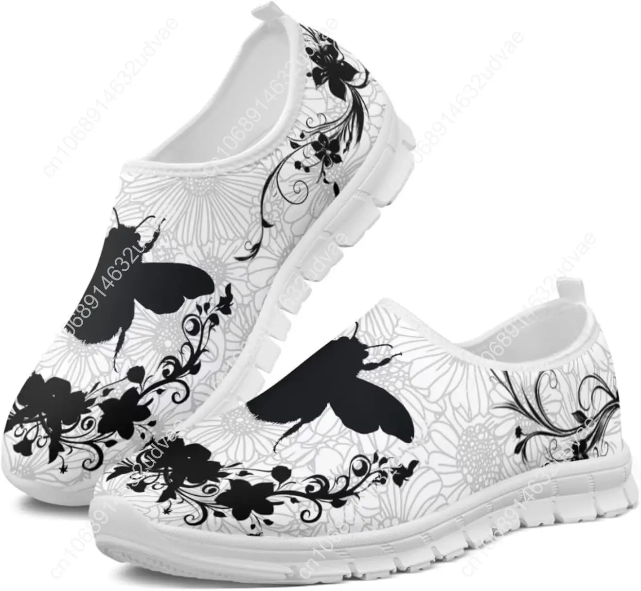 

Boho Floral Loafers for Women Slip on Shoes Flats Shoes Cozy Work Shoes