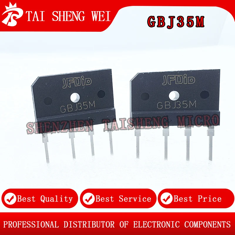 

10PCS Brand New GBJ3510 GBJ35M D35SB100 35A 1000V High Power Rectifier Bridge for Induction Cooker