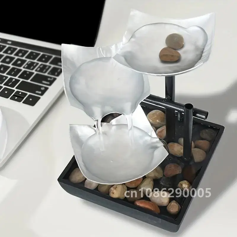 1 Pcs Tabletop Fountain With Automatic Pump,Indoor Relaxation For Office, Living Room,Or Bedroom Decor Home Decor