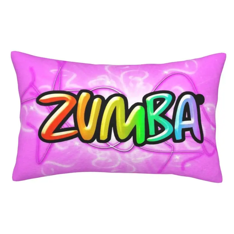 Custom Modern Zumbas Dance Pattern Cushion Cover Velvet Pillow Case Rectangle