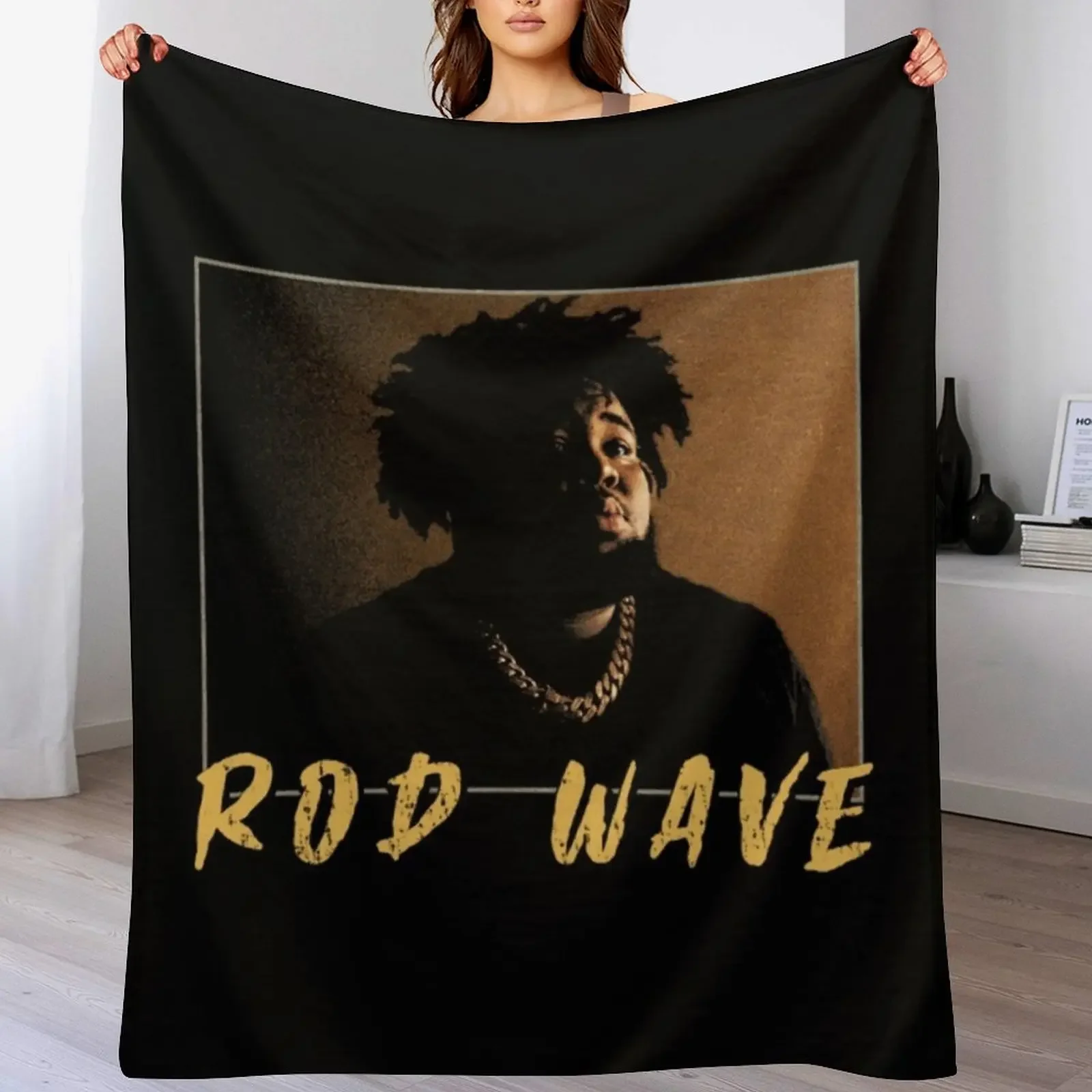 

Rod Wave Throw Blanket Vintage Soft Plush Plaid Soft Plaid warm winter Blankets