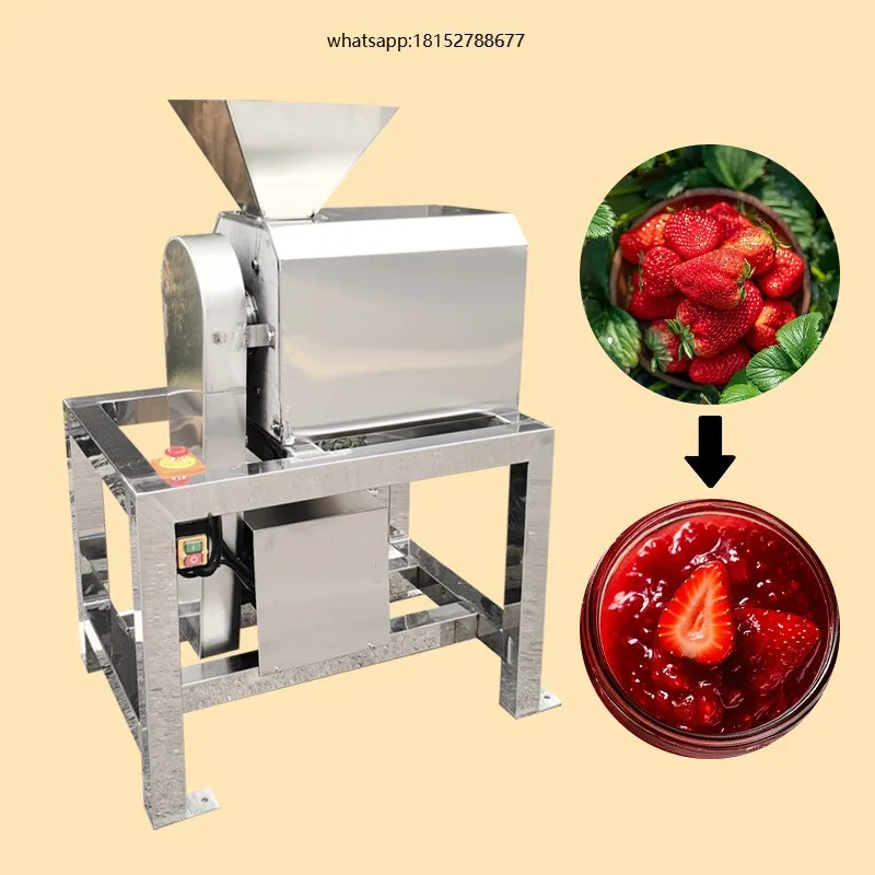 Single Channel Fruit Pulper with Continuous Operation for Guava Pulp Extraction