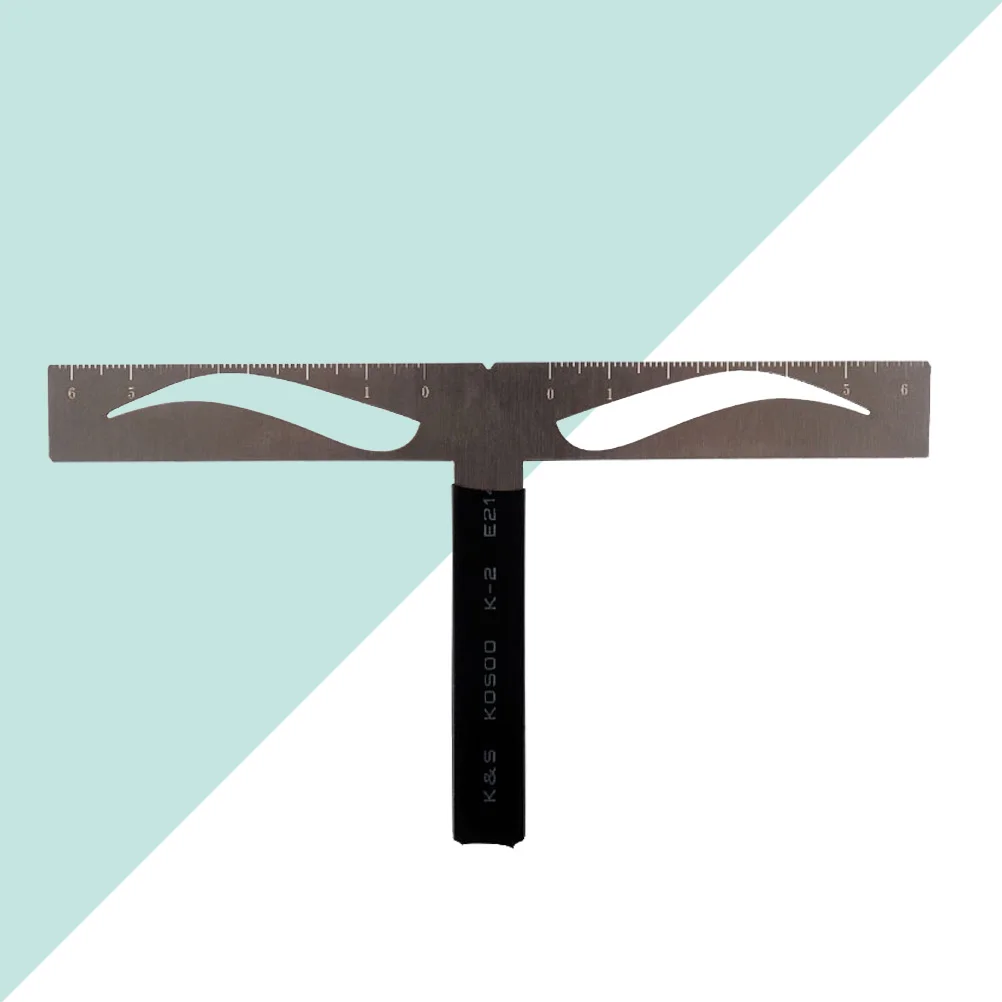 Wenkbrauw positionering liniaal Mapping stencil meetinstrument wenkbrauw liniaal wenkbrauw stencils kit vormige stencil draagbare make-up borstel