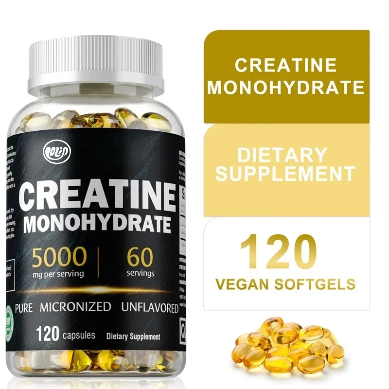 

Creatine Monohydrate - Boost Muscle Strength, Promote Muscle Growth, Improve Athletic Performance, Vegetarian, Gluten-free