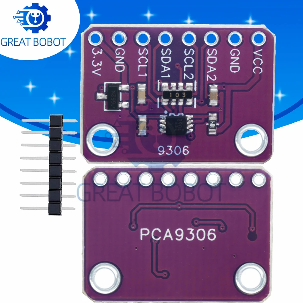 PCA9306-Based Level Translation Board: 2-Bit Bidirectional I2C Interface for Arduino Projects
