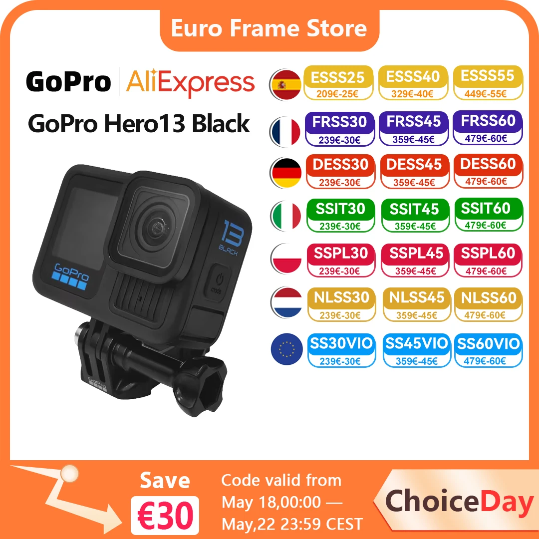 GoPro Hero13 Black Sports Camera Waterproof and Anti Shake Cycling 5.3K Video Live Sports Camera Go Pro Hero 13