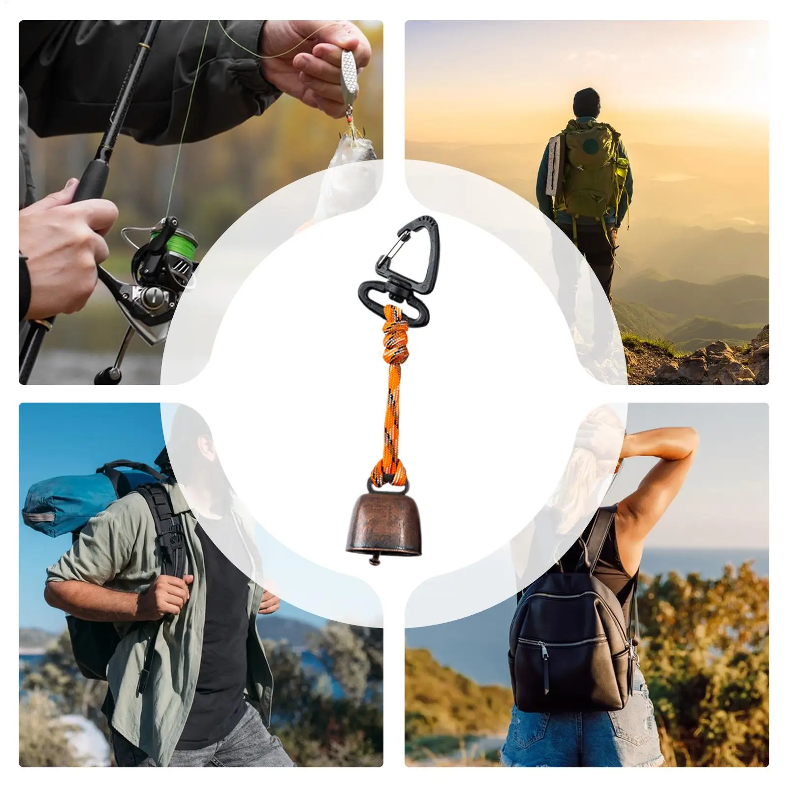 Loud Bear Bell Backpacking Alarm Supplies Outdoor Warning Bells For Hikers Fishermen Visitors Dog Owners Travelers Hiking Trail