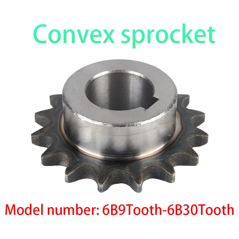 1pc 9-30 Teeth 06B Industrial Drive Sprocket Wheel 45# Steel Chain Gear 12T 24T Keyway Bore 12 14 15 16 17 18 19 20 22 24-93mm