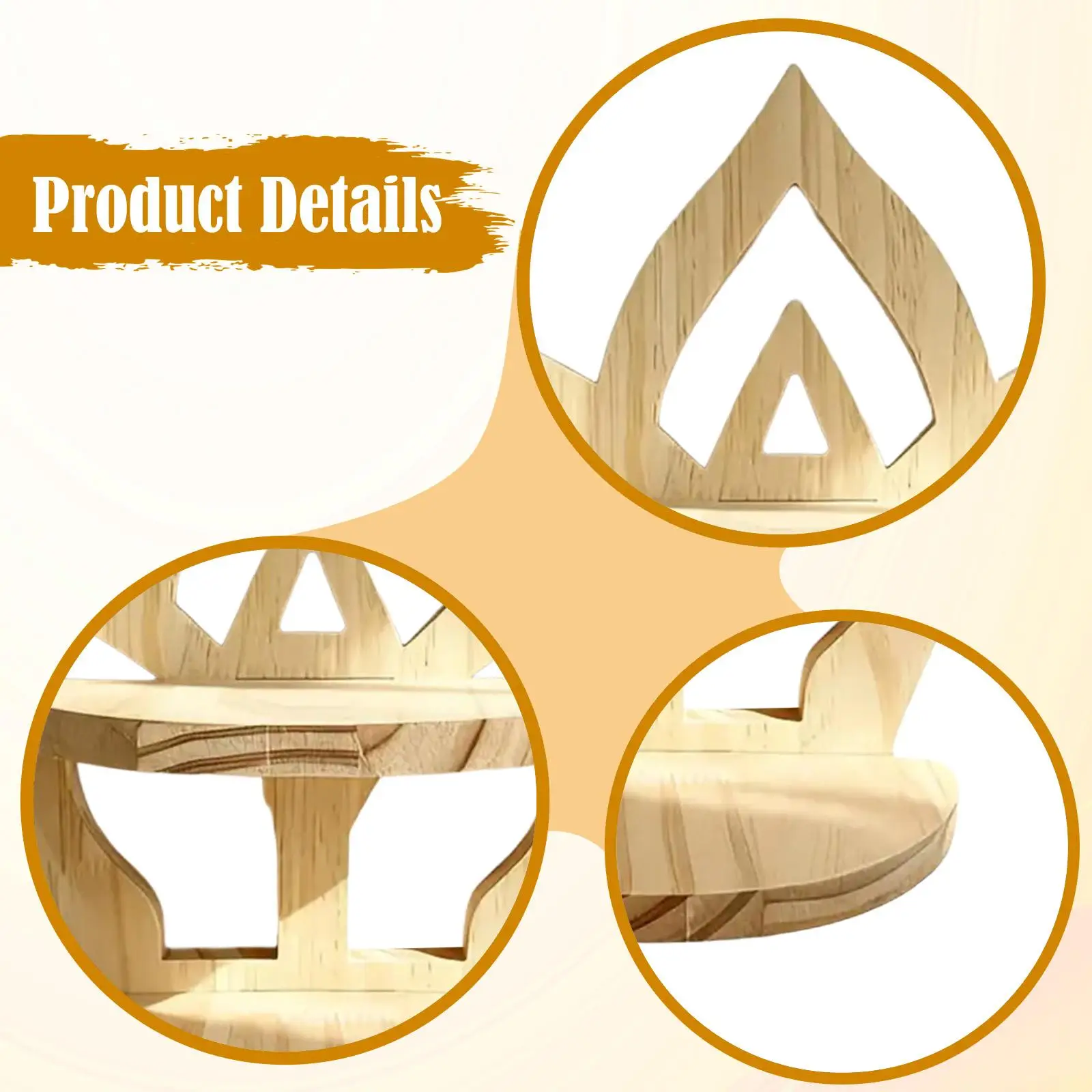 Wooden Wall Shelf Sturdy Rustic Wall Display Shelf for Bathroom Home Nursery