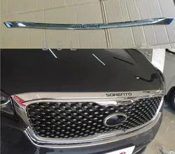 High Quality ABS Chrome Front Bumper Grille Hood Engine Cover Trims For Kia Sorento 2015 2016 2017 2018 2019 2020