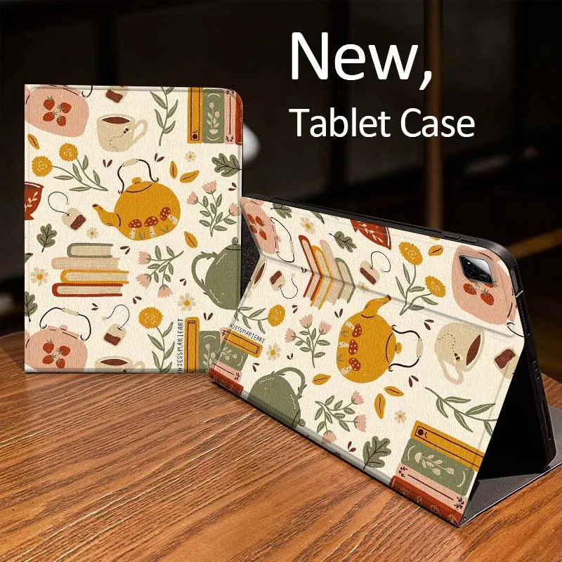 

White Floral Leaves Case For Xiaomi Mi Redmi Pad 2 4 5 7S 6S 6 7 8 Plus SE Pro K 2025 inch 8.7 11 Tablet