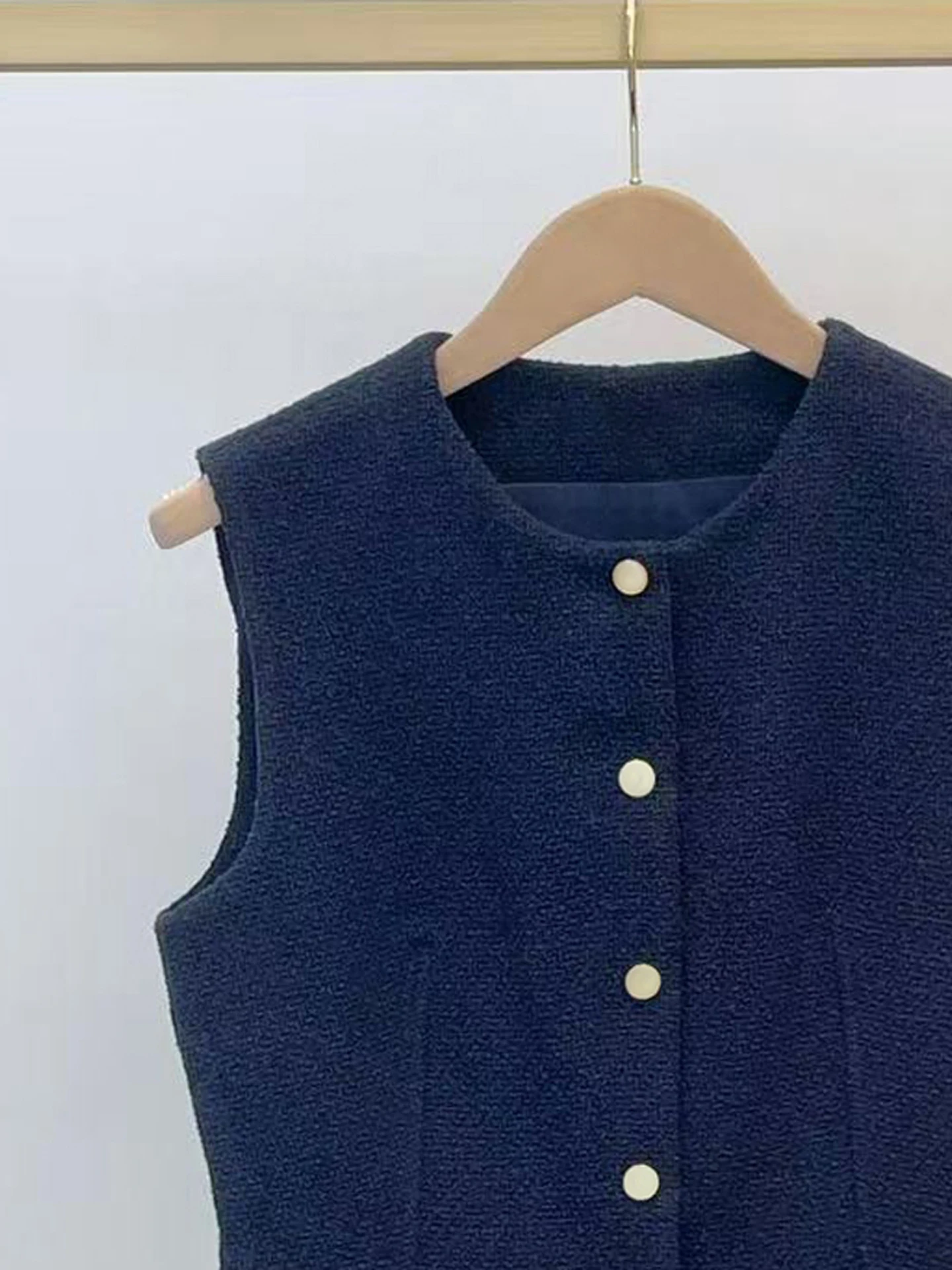 

M Home Nan You High End Women's Summer New Sle Small Fraance Wind Waist Cinching Vest Top Women's Faion Commute Sle