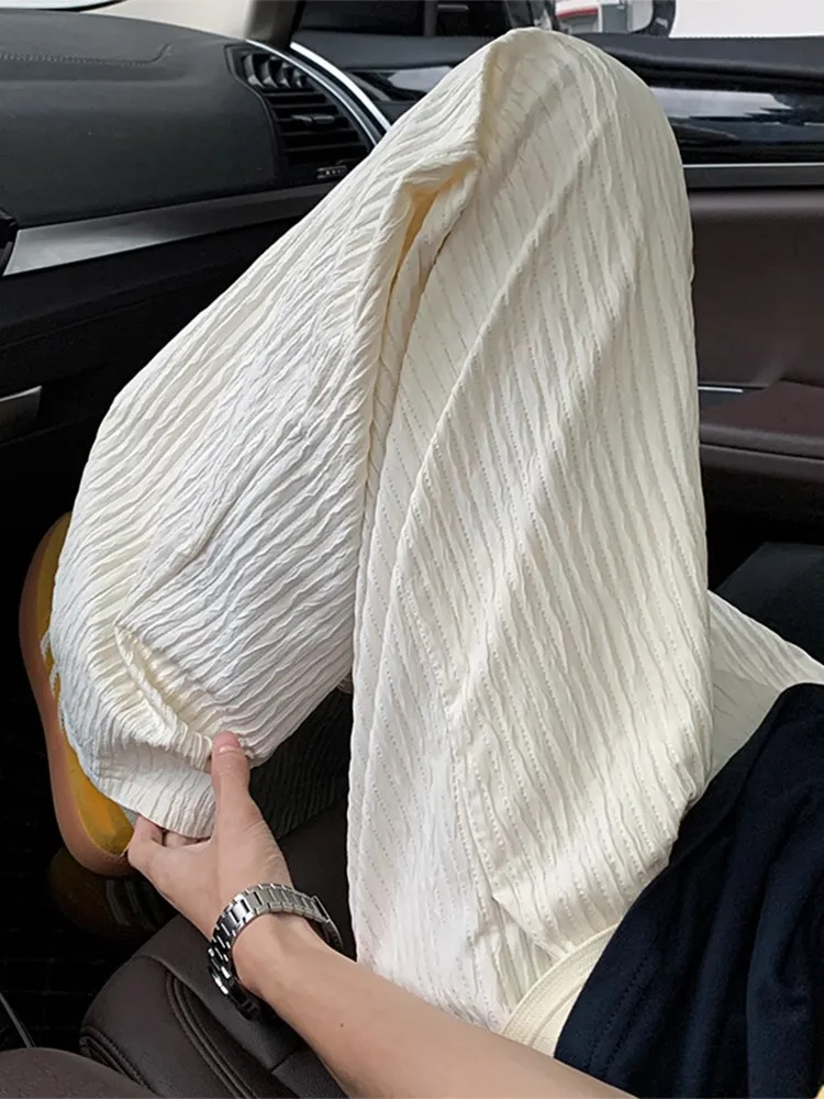 

Cleanfit Ice Silk Men's Summer Thin Straight Casual Pants Qui Dry Wrinkle Resistant Breathable Comfortable Polyester Fiber