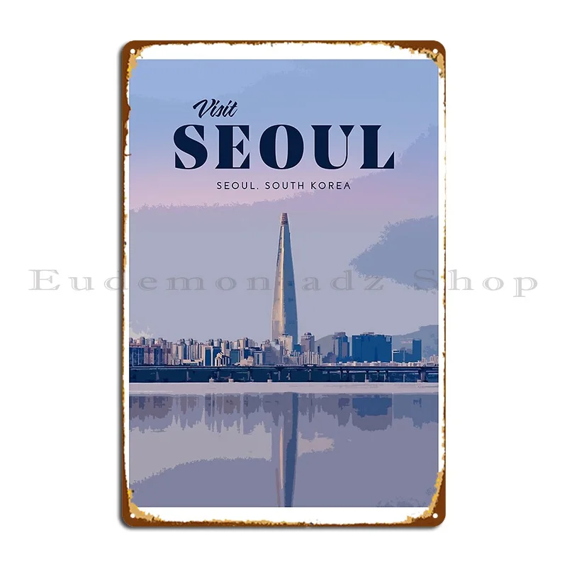 Seoul Metal Sign Character Garage Rusty Create Classic Tin Sign Poster