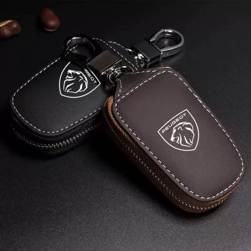Car Key Bag Auto Keys Organizer Dust-proof Cover For Peugeot 408 4008 308 3008 Rifter 5008 508 2008 208 301 RCZ Accessories