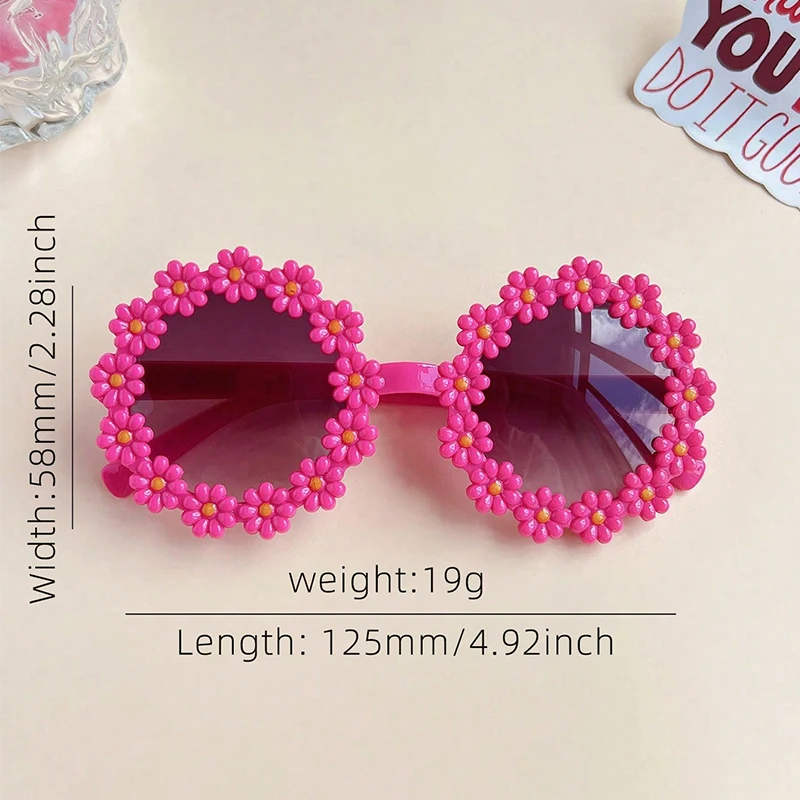 1/4/8Pcs Boy Girl Cute Bear Frame Bowknot Flower Kids Children Fashion Glasses Eyewear view 4
