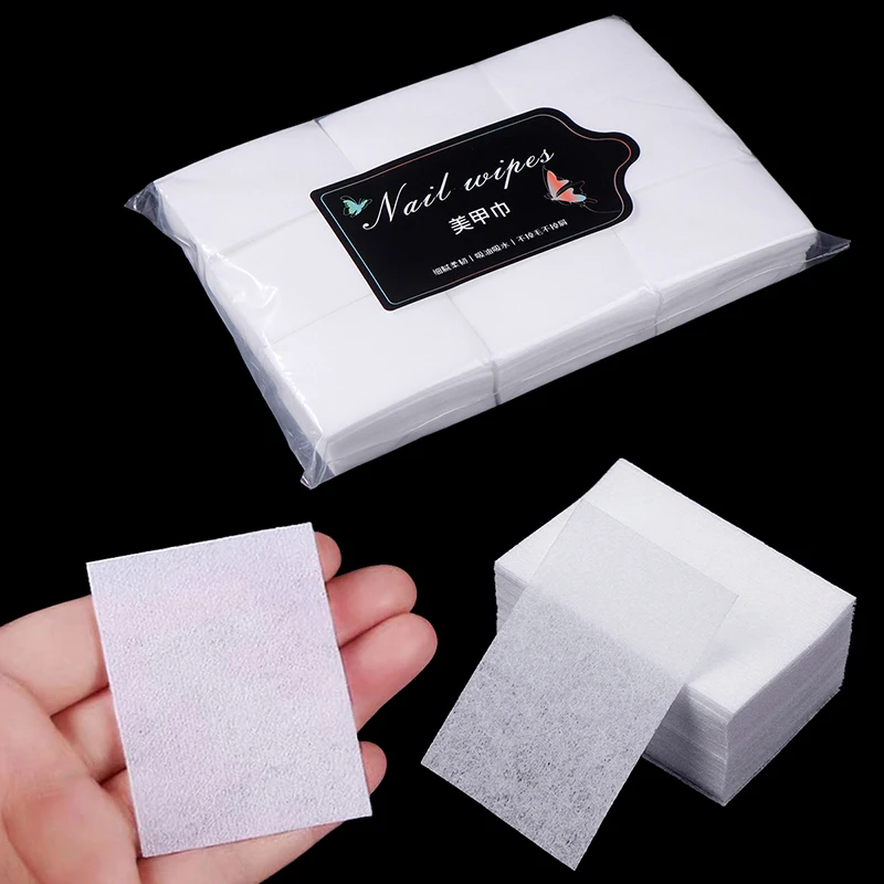 Almofadas de algodão profissional para Nail Art, Lint-Free Wipe, removedor de gel polonês, ferramentas de limpeza, 400 Pcs, 500 Pcs, 1000Pcs