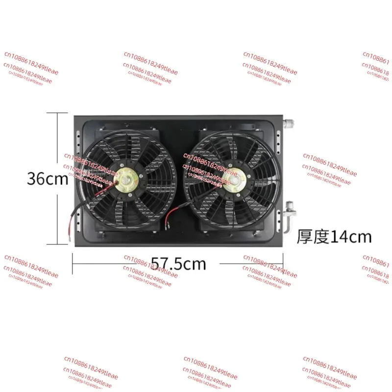 Automobile air conditioner condenser assembly, truck harvester cooling net fan modification