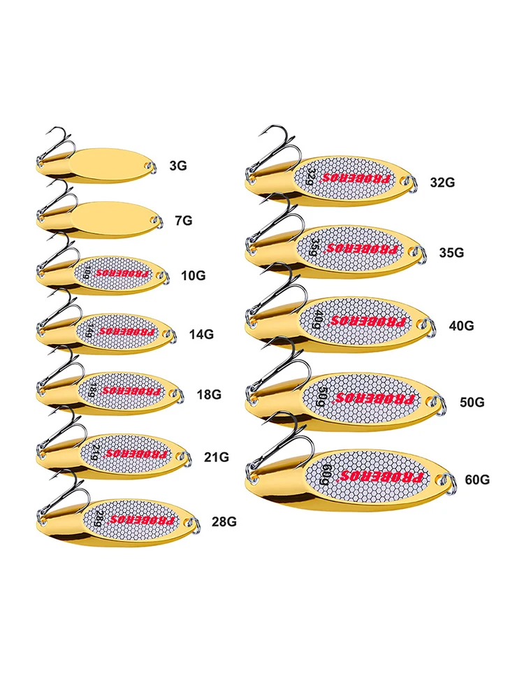 PRO BEROS 3g-60g Metall Spinner Löffel Forelle Angeln Köder Spinnerbait Harten Köder Pailletten Künstliche Köder Noise paillette – Detail 3