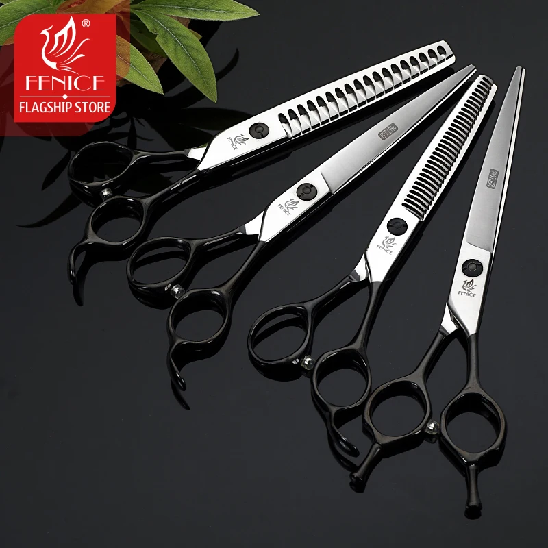 Fenice 6.5/6.75/7.0/7.5 inch Professional Dog Grooming Scissors Cutting Thinning Shears to Cut Dog Hair  for Groomer Tools