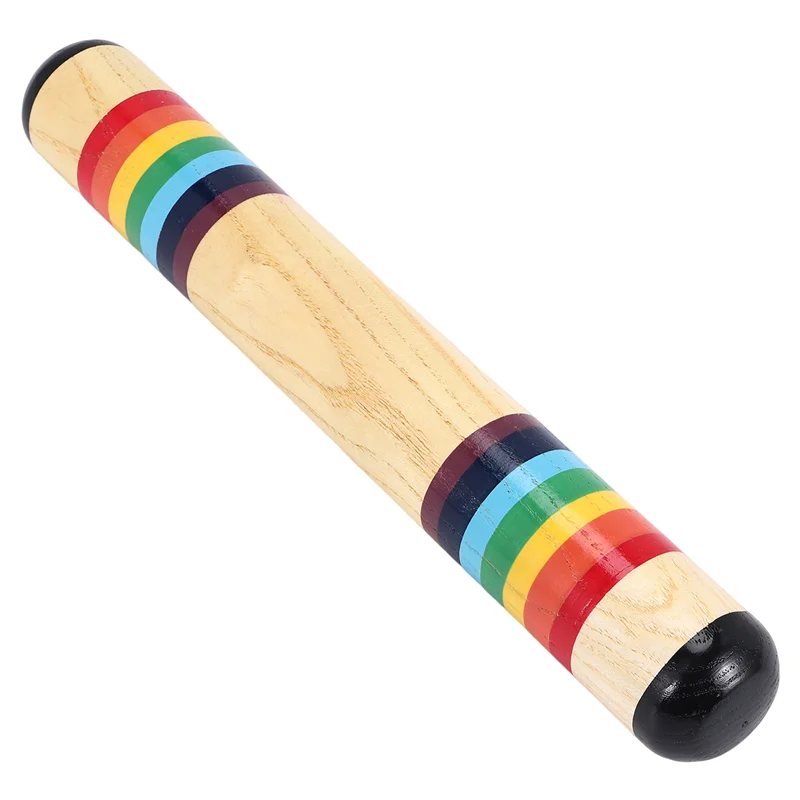 A48F-Rain عصا المطر الخشبية صانع المطر الخشبي عصا المطر آلة موسيقية صانع المطر لعبة صوت للأطفال الصغار والأطفال #4