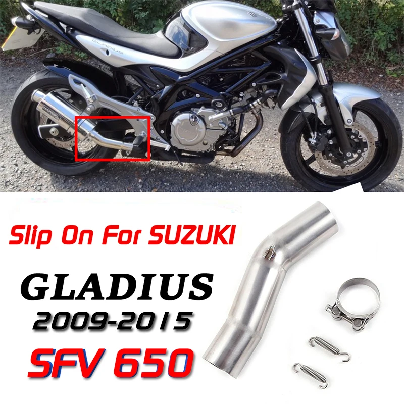 

SFV 650 Slip On For Suzuki SFV650 Gladius 2009-2015 Exhaust SFV 650 Motorcycle Exhaust Muffler Escape Middle Pipe Tube DB-Killer