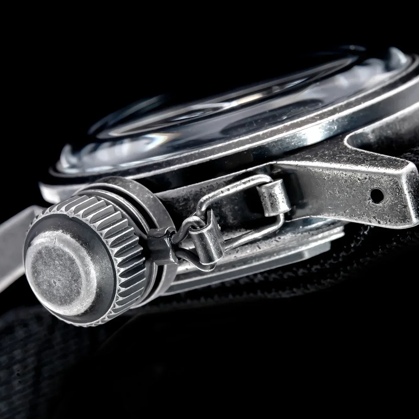 Jam tangan 36MM untuk pria Diameter tentara Frogman WWII Retro impor sepenuhnya NH35 gerakan mekanis otomatis C3 bercahaya