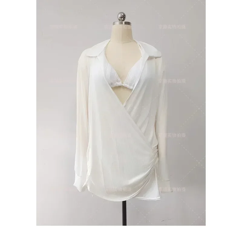 

Пляжный отдых, свадебный топ бикини, юбка, купальник, женский костюм-тройка, прикрытие живота, интернет-знаменитость, маленькая грудь