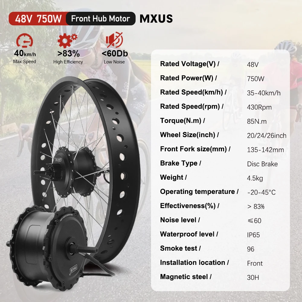 電動ファットバイクキット 48V 750 ワット 4.0 タイヤブラシレスギア