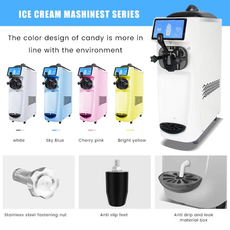 Table Top Soft Serve Portable Ice Cream Machine Icecream Maker 220v Small Mini Soft Home Ice Cream Machine At Home Price Maker