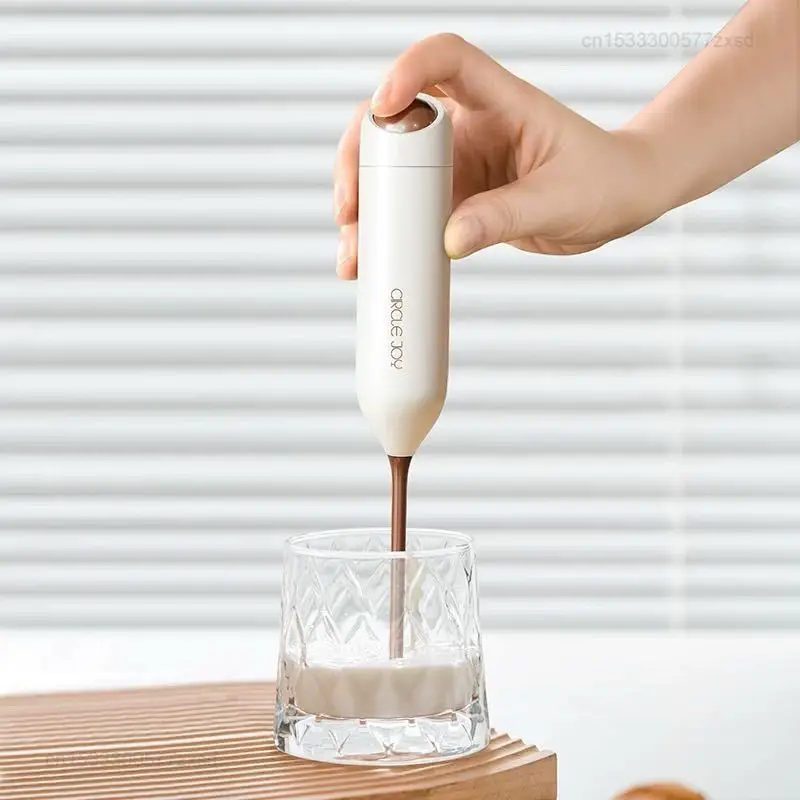 Portable Mini Electric Milk Frother Foam Maker Handheld Food Kitchen Supplies Electric Coffee Mixer Egg Beater Handle Blender - view 2