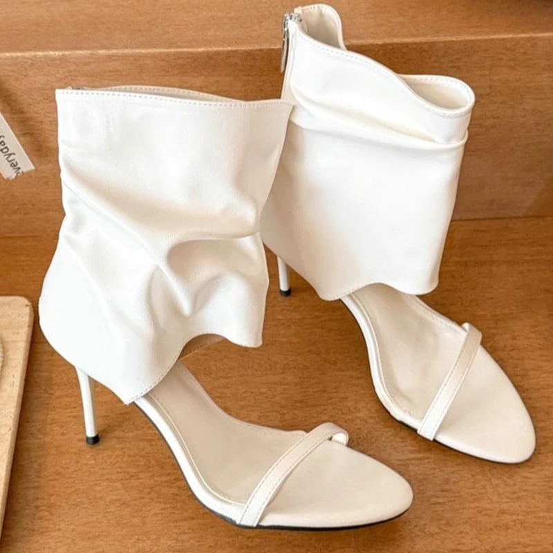 

Дизайнерские босоножки на высоком каблуке. Женская модная обувь. Летние ботильоны. Туфли-лодочки. Платье с открытым носком. Элегантная обувь New Mujer Zapatos.