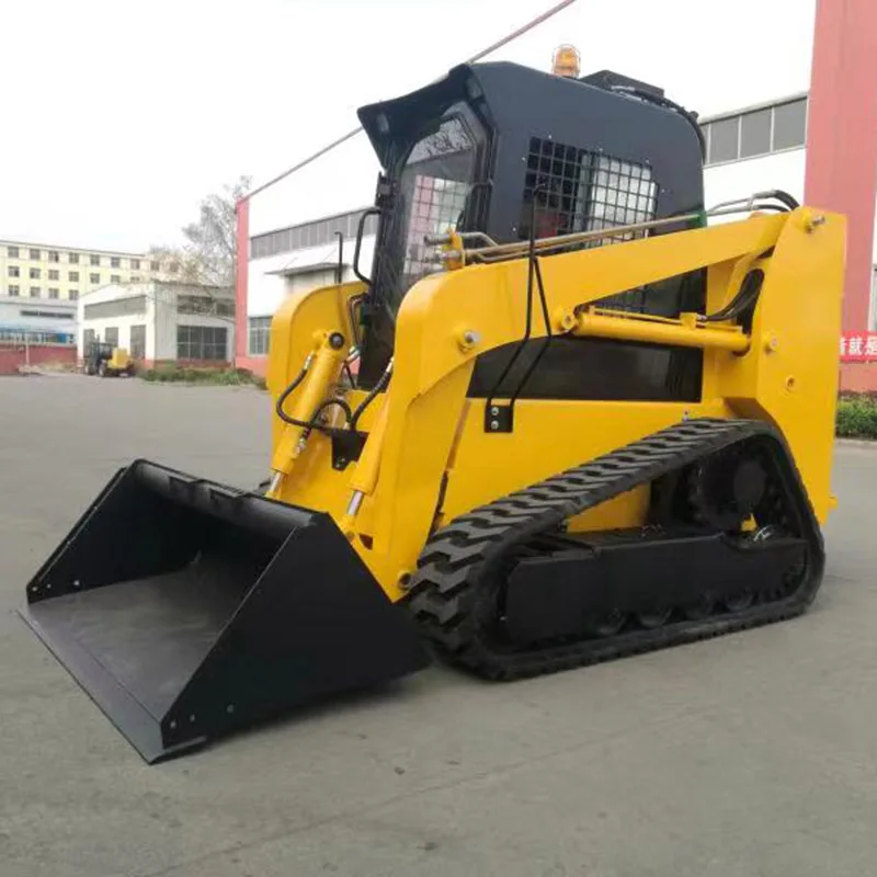 Trencher Mulcher Can Add Big Cabin Rubber Track Skid Steer Loader Load Weight 1050Kg 73Hp Front Loader Forest Mulcher