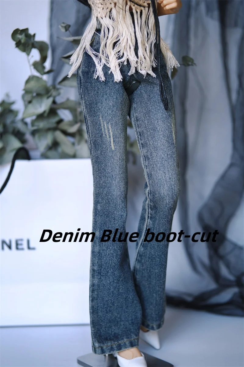 BJD Doll Jeans Clothes Blue Girls Toys Elegant 1/3 1/4 Boot-cut Pants Denim Series Retro Wash Micro Wide Leg Doll Accessories