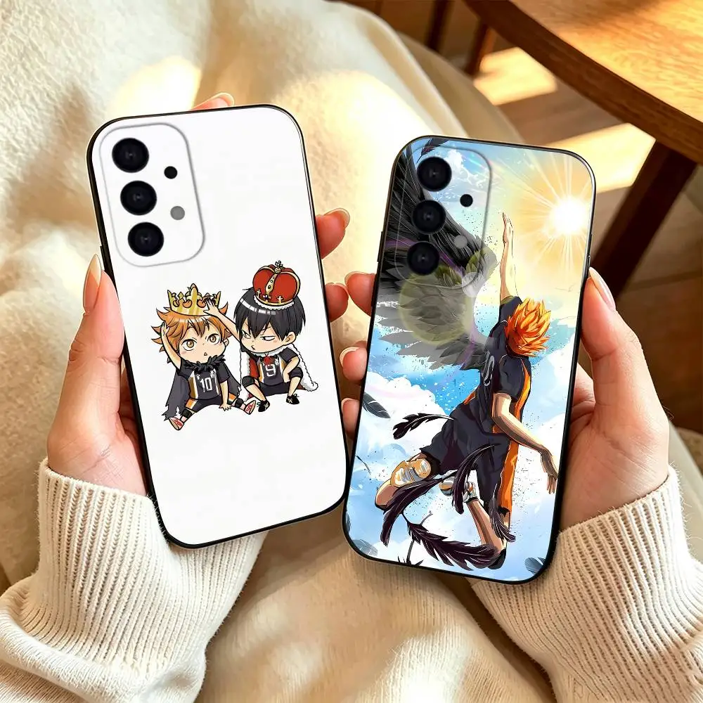 Anime H-Haikyu Shoyo Hinata Phone Case For Samsung S26,S25,S24,S23,S22,S21,S30,Ultra,Plus,Fe,Lite,Note,10,Black Cover