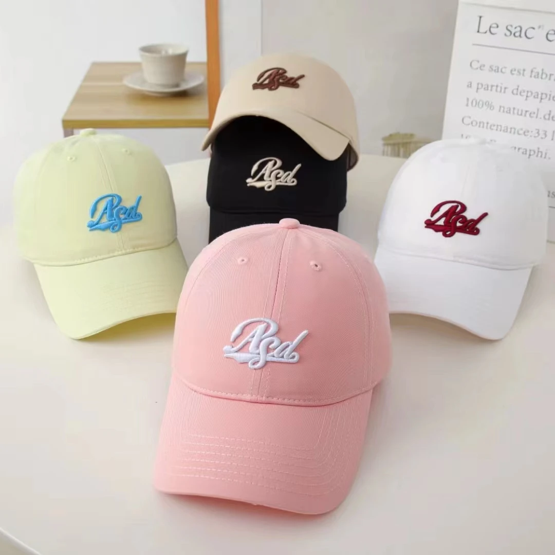 

Men Women High Quality Baseball Cap Embroidery Fashion Summer Sun Protection Visor Hats Black White Pink