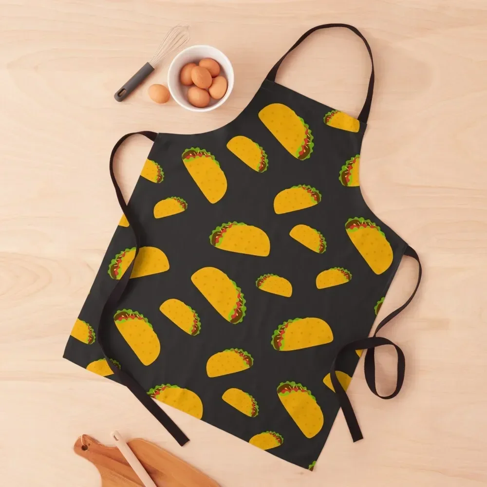 Cool and fun yummy taco pattern Apron Men kitchen chefs Apron