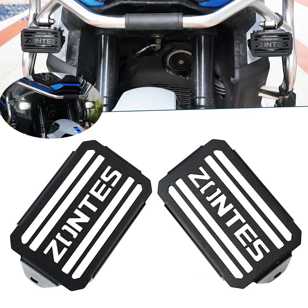 

For ZONTES 368G 368 G 703F 2024 2025 2026 Motorcycle Accessories CNC Front Spotlight Guard Flash light Cover Protector Caps