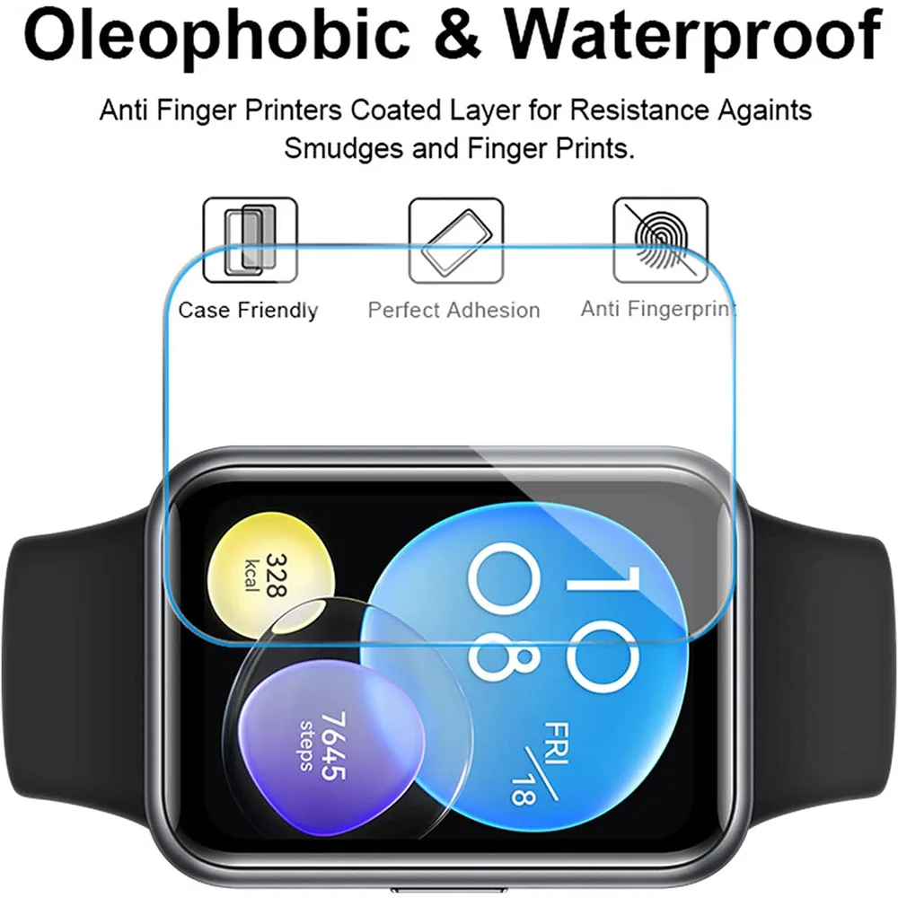 BEHUA ฟิล์ม Hydrogel Soft สำหรับนาฬิกา Huawei Fit 2 9D โค้งป้องกันฟิล์ม Huawei Huawey นาฬิกา Fit 2 Fit2 smartwatch ไม่ใช่แก้ว