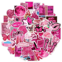 10/30/50pcs Cute Barbie Girls Stickers Art Pink Cartoon Sticker Decal for Diary Phone Luggage Skateboard Toys Decorative Gift