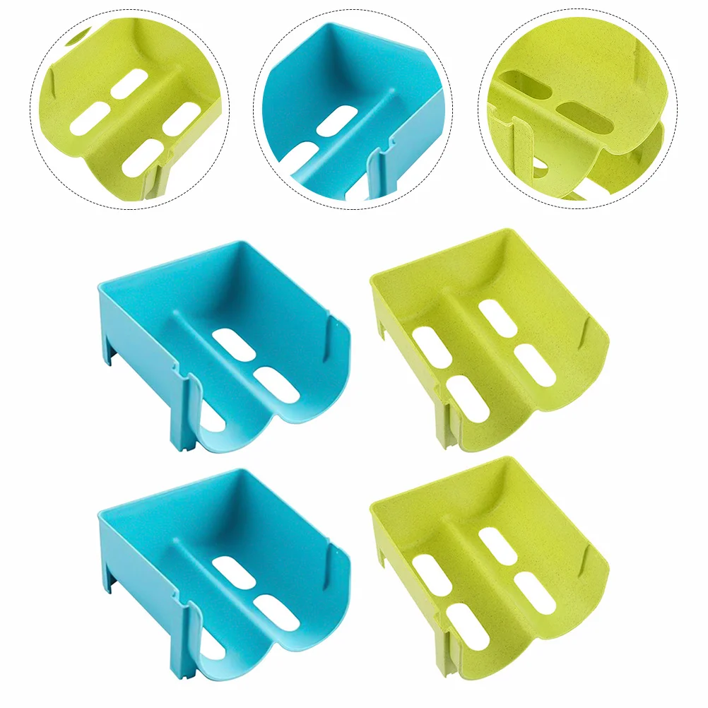 

4Pcs Refrigerator Storage Boxes Stackable Drink Organizer Can Holder for Beer Soda Bottle Rack Beer Storage Box