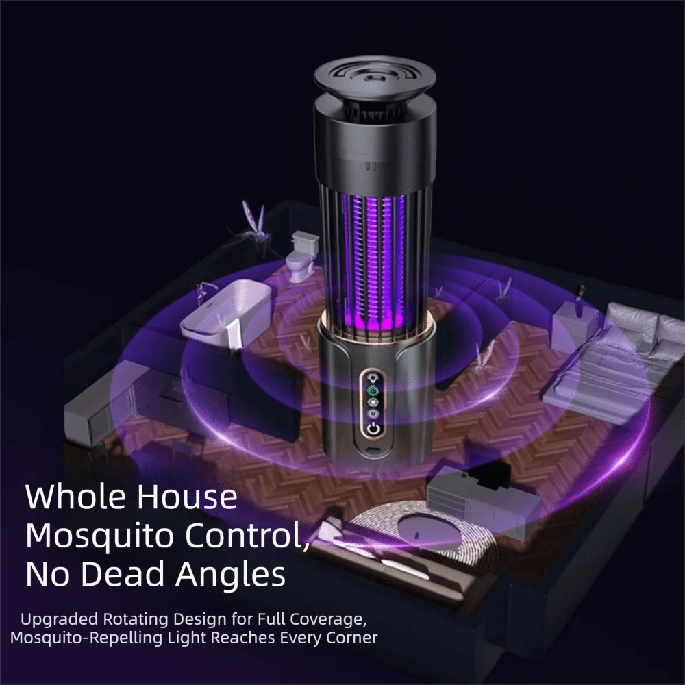 壁掛け式電気蚊取りランプ自立型物理的電気ショック蚊取りライト静音動作光制御式