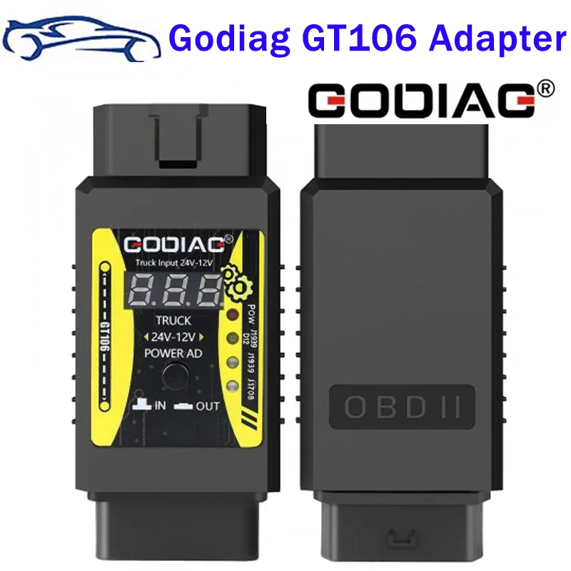 

GODIAG GT106 24V to 12V Heavy Duty Truck Adapter for X431 easydiag/ Golo/ / IDIAG/ ThinkCar/ ICarScan/ Diagun/ GOLO/ DBScar II