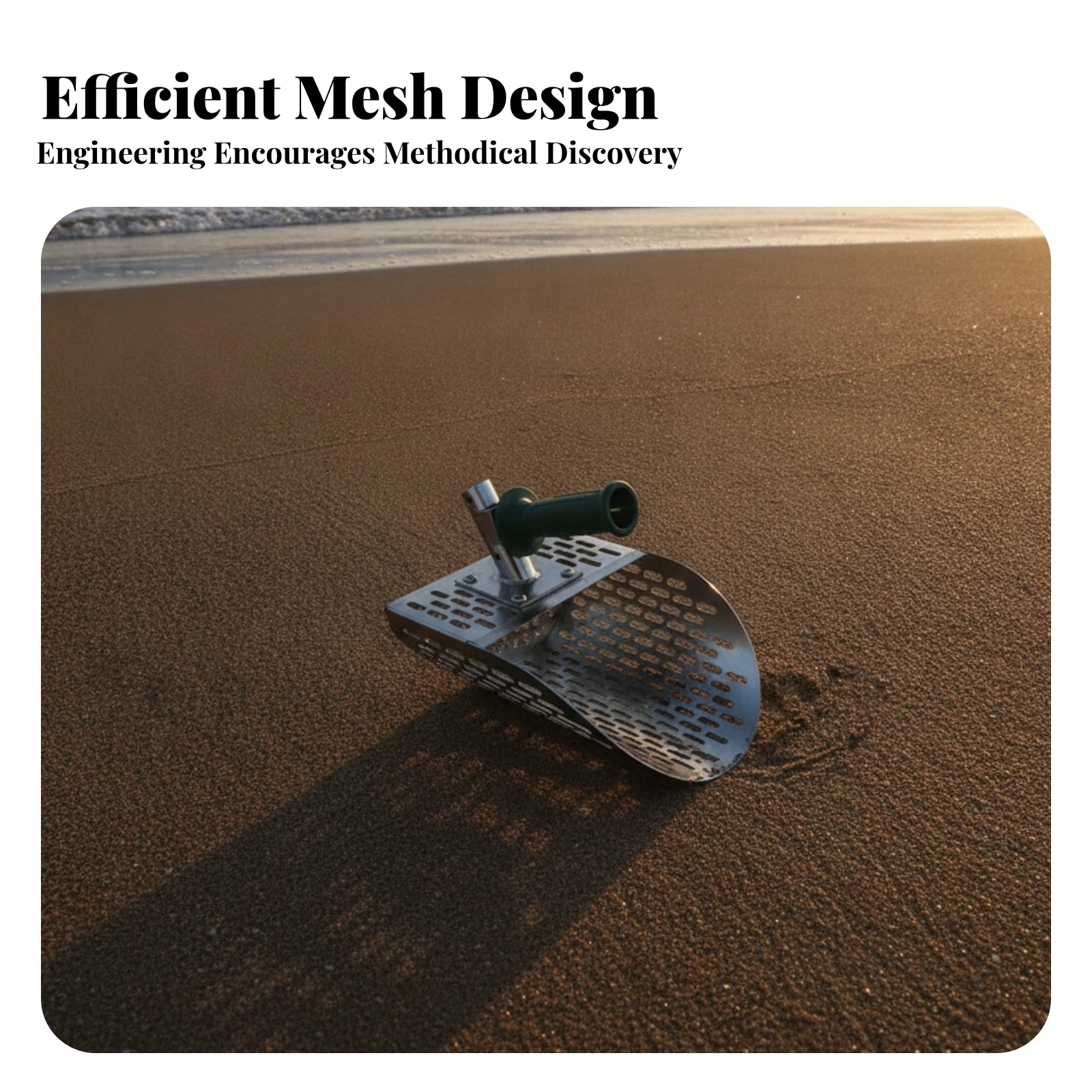 Sand Shovel Head Detachable Shovel Head with Holes Perforated Sand Scoop Reinforced Sifter Scoop Ergonomic for Beachcombers