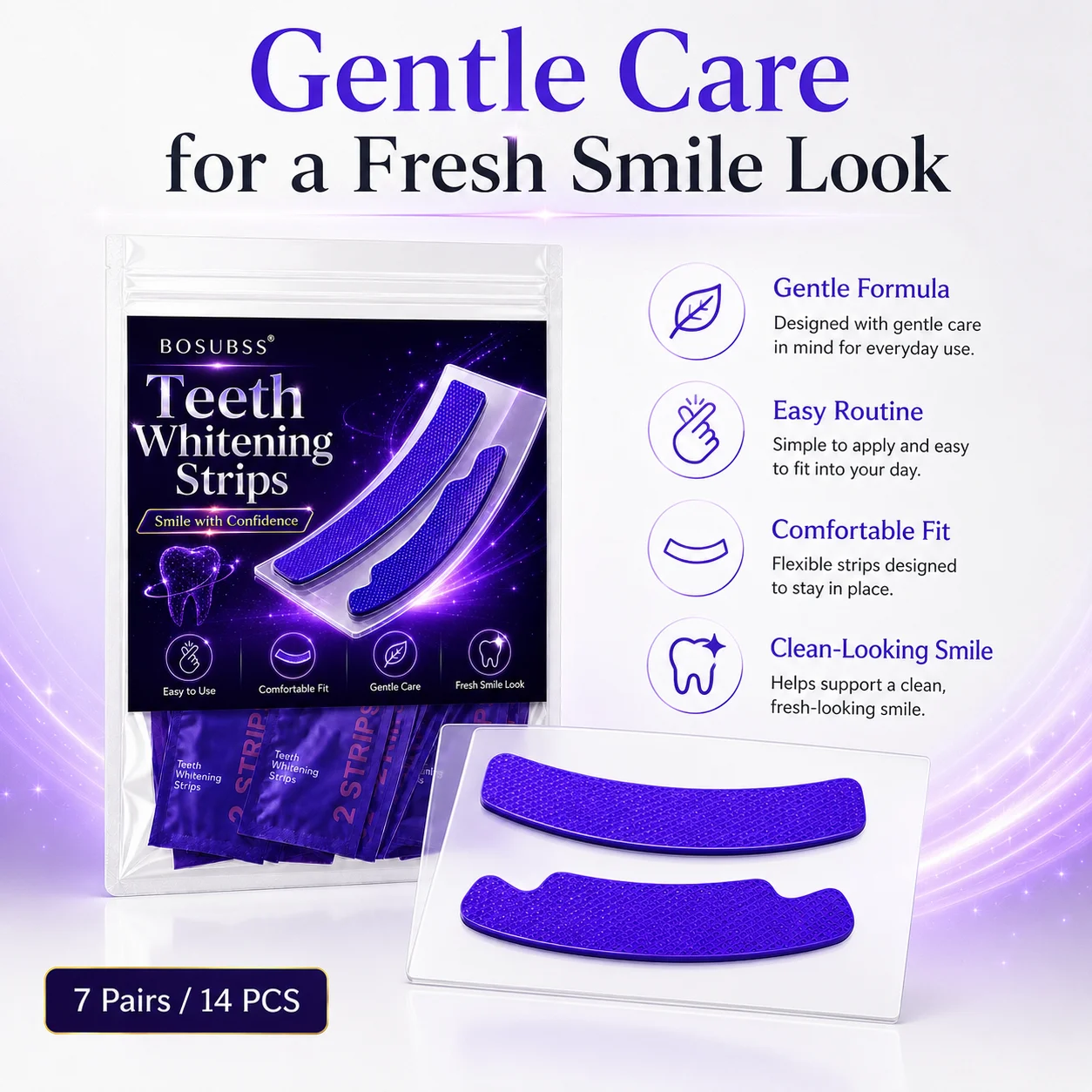 7 Paar lila Zahnaufhellungsstr – Teeth Whitening In Office Bewertung und Preis