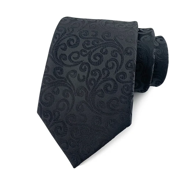 31 Colors Luxury 8CM Mens Necktie Black Color Stripes Floral Plaid Solid Ties For Man Neck Tie For Business Wedding Party 5 31 Colors Luxury 8CM Mens Necktie Black Color Stripes Floral Plaid Solid Ties For Man Neck Tie For Business Wedding Party 5