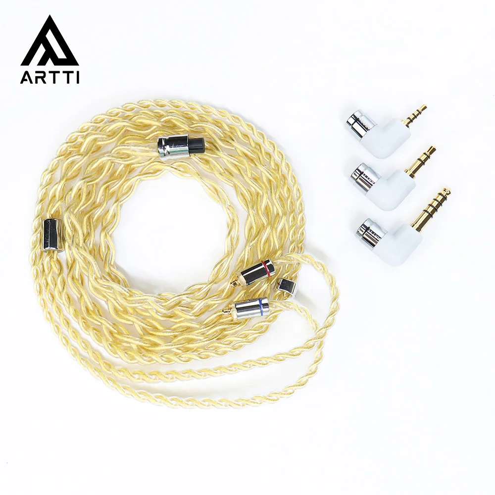 ARTTI PURE A3 Earphone Cable 2.5+3.5+4.4mm 3in1 Plug 4 Cores 288 Strands Silver-plated 7N OCC Copper 2pin/MMCX Connector Cable